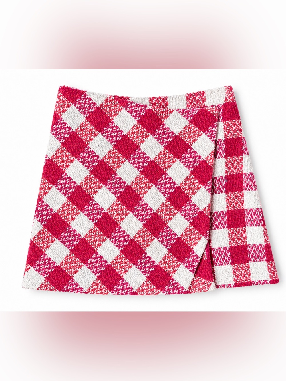 Zara Pink Check Tweed Skort 11/12 Preppy Coquette Barbiecore